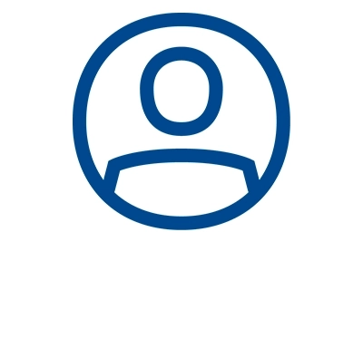 The image is a placeholder. On a white background we see a blue icon of a male in a blue circle.