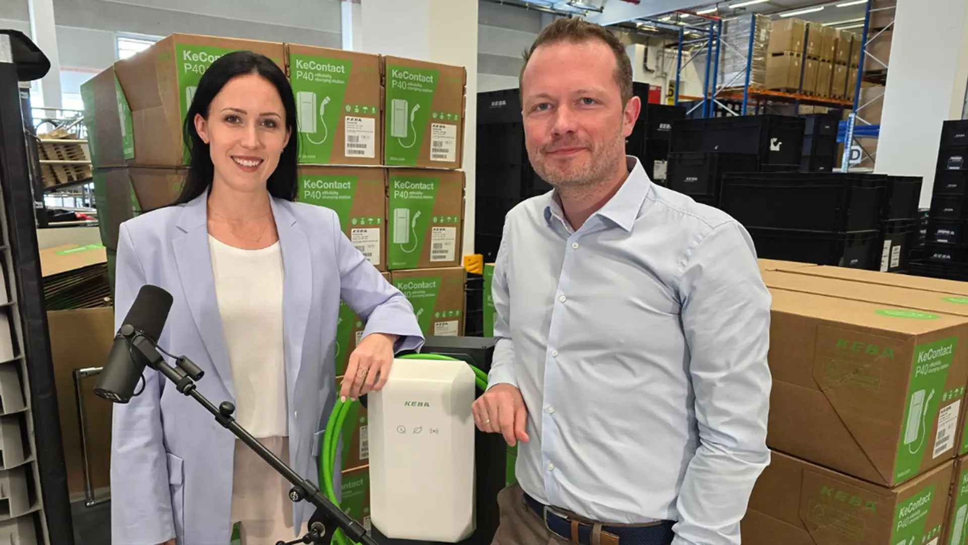 Kathrin Hanzl im Gespräch mit Stefan Richter, CEO der KEBA Energy Automation GmbH.