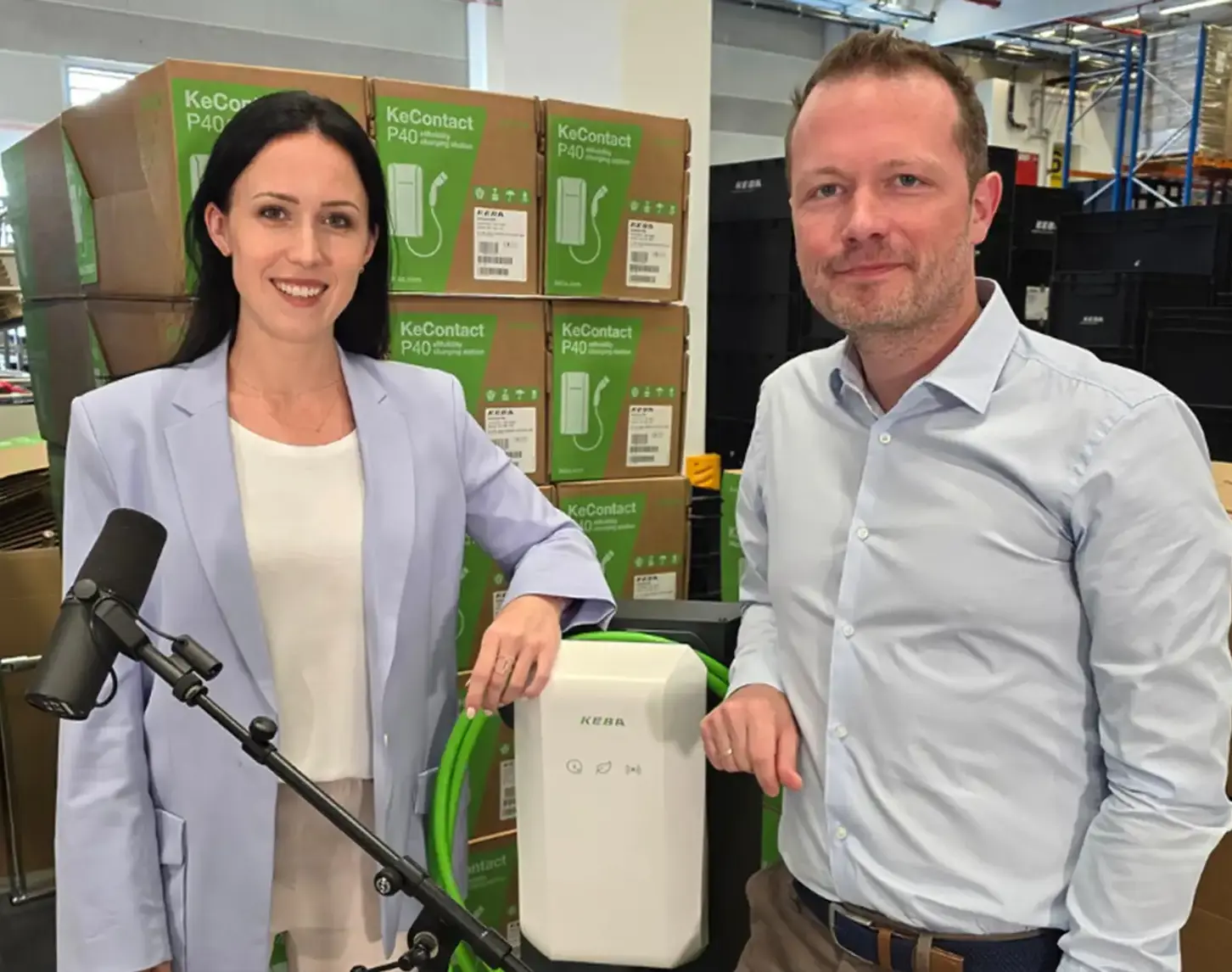 Kathrin Hanzl im Gespräch mit Stefan Richter, CEO der KEBA Energy Automation GmbH.