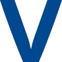 Ein blaues VERBUND-V als Logo.